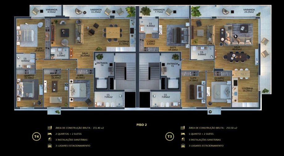 Apartamento T4 para Venda em Cascais e Estoril Planta 1
