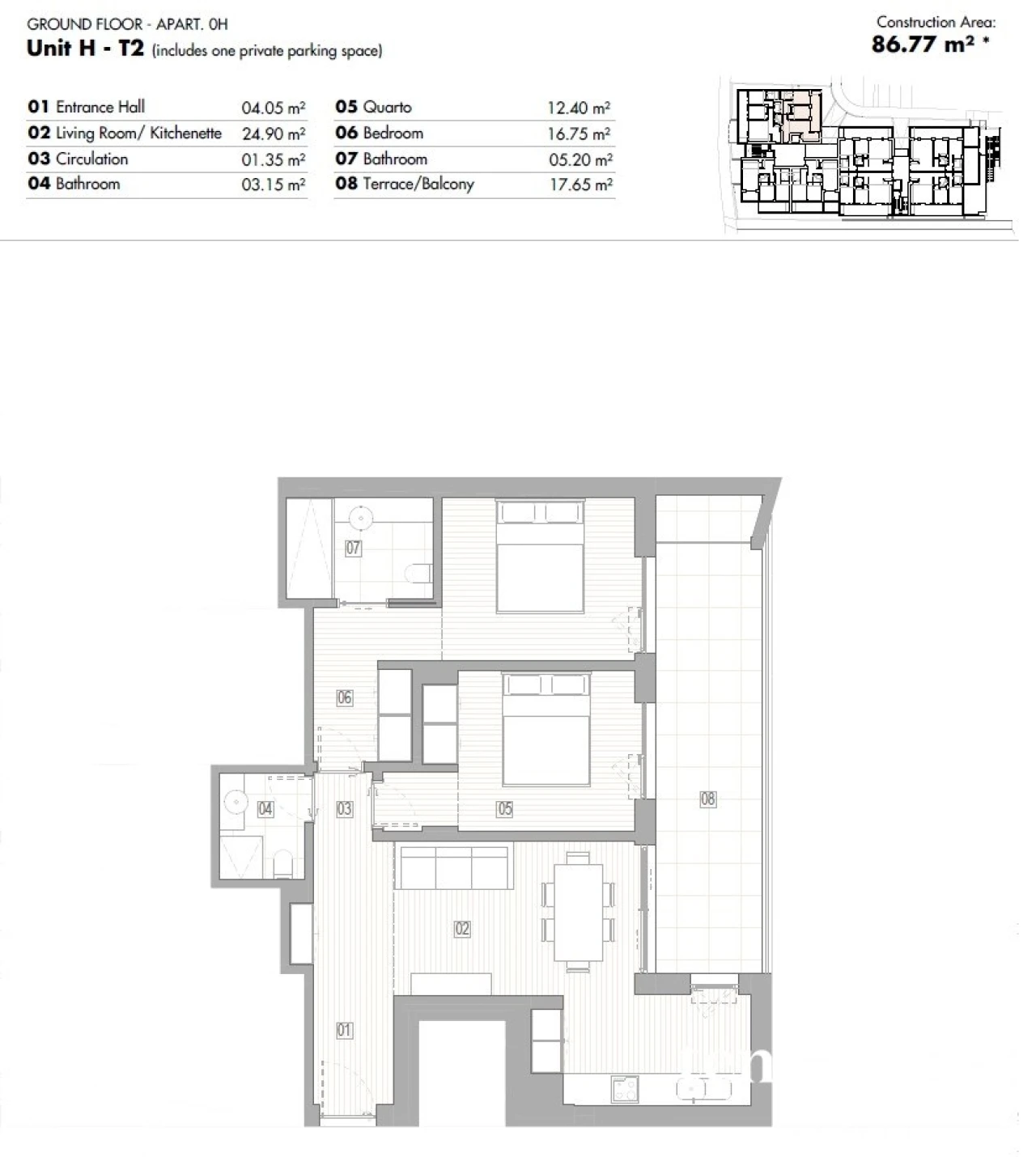 Apartamento T2 para Venda em Lagos (São Sebastião e Santa Maria) Foto 12
