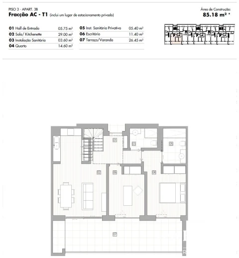 Apartamento T2 para Venda em Lagos (São Sebastião e Santa Maria)
