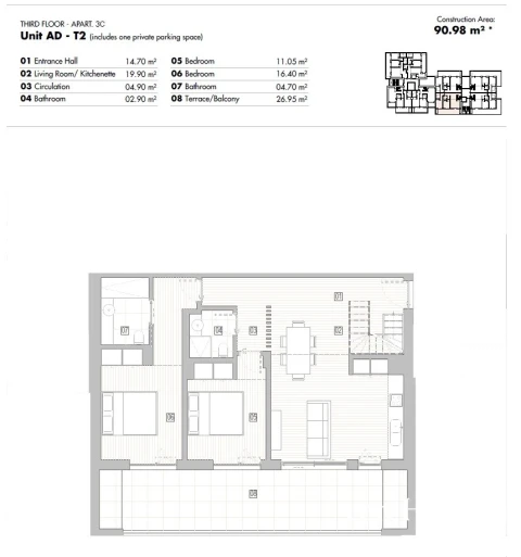 Apartamento T3 para Venda em Lagos (São Sebastião e Santa Maria)