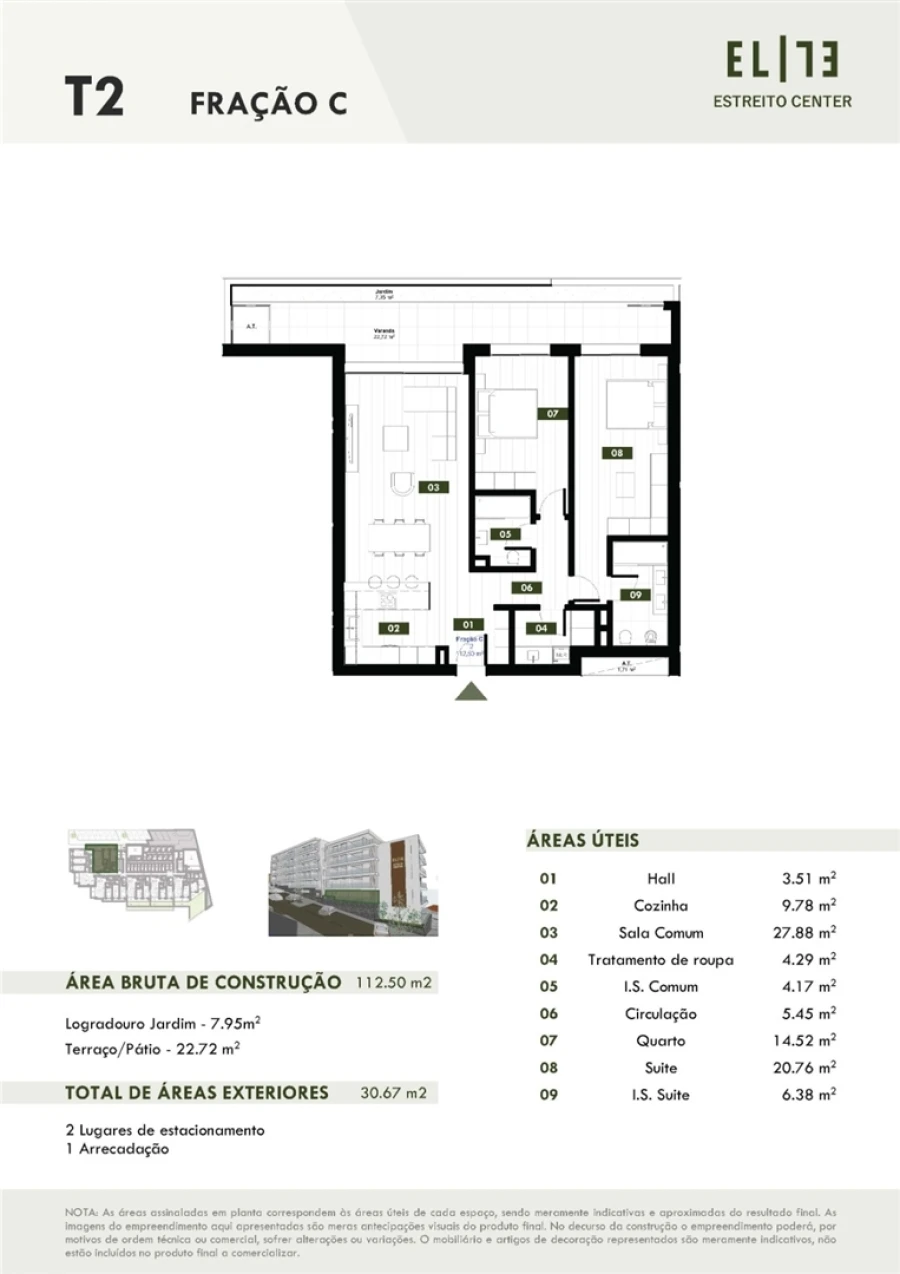 Apartamento T2 para Venda em Estreito de Camara de Lobos Foto 9