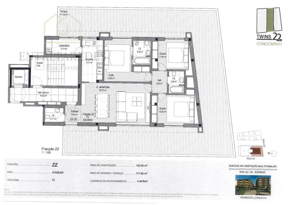 Apartamento T3 para Venda em Espinho Foto 18