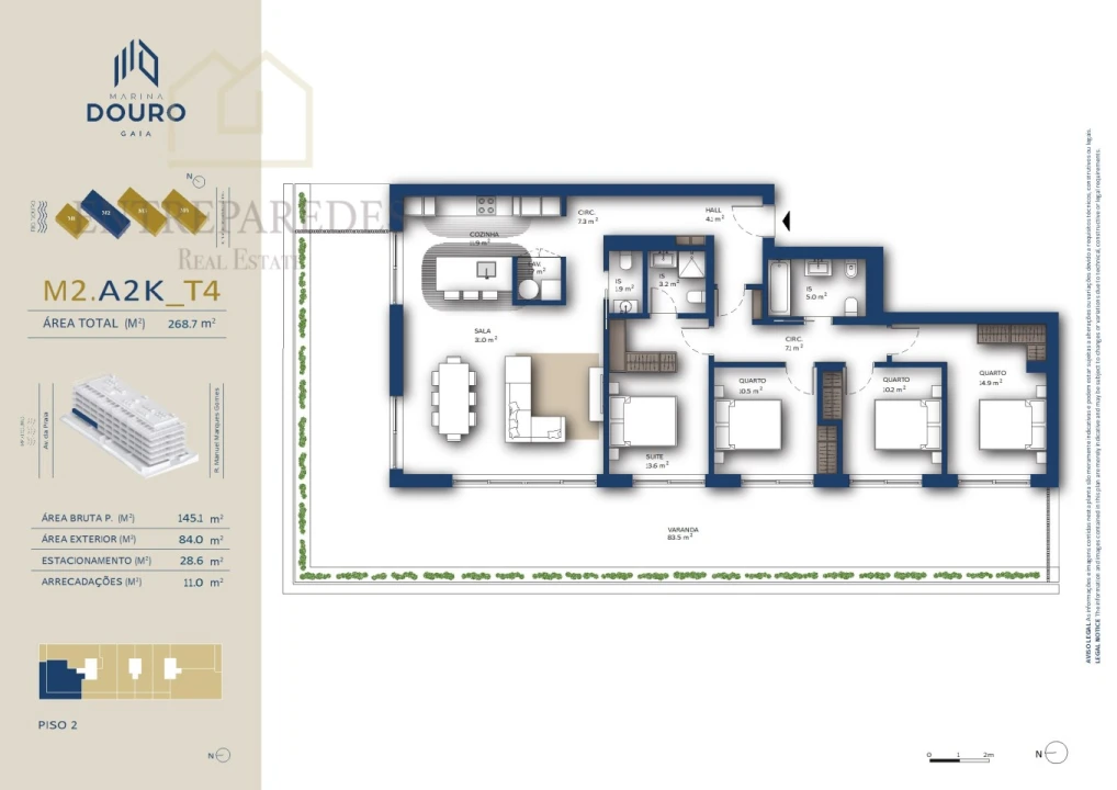 Apartamento T4 para Venda em Santa Marinha e São Pedro da Afurada Foto 8