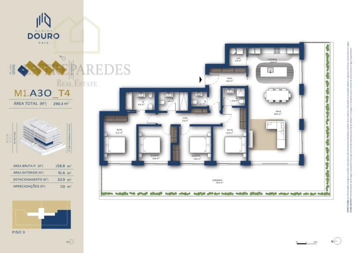 Apartamento T4 para Venda em Santa Marinha e São Pedro da Afurada Foto 8