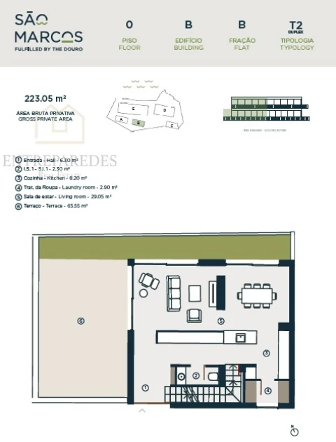 Apartamento T2 para Venda em Santa Marinha e São Pedro da Afurada