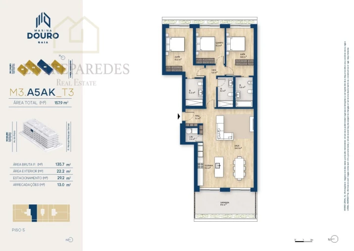 Apartamento T3 para Venda em Canidelo Foto 49