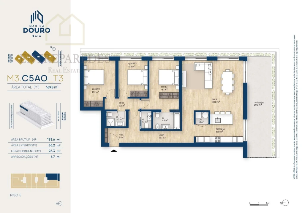 Apartamento T3 para Venda em Canidelo Foto 49