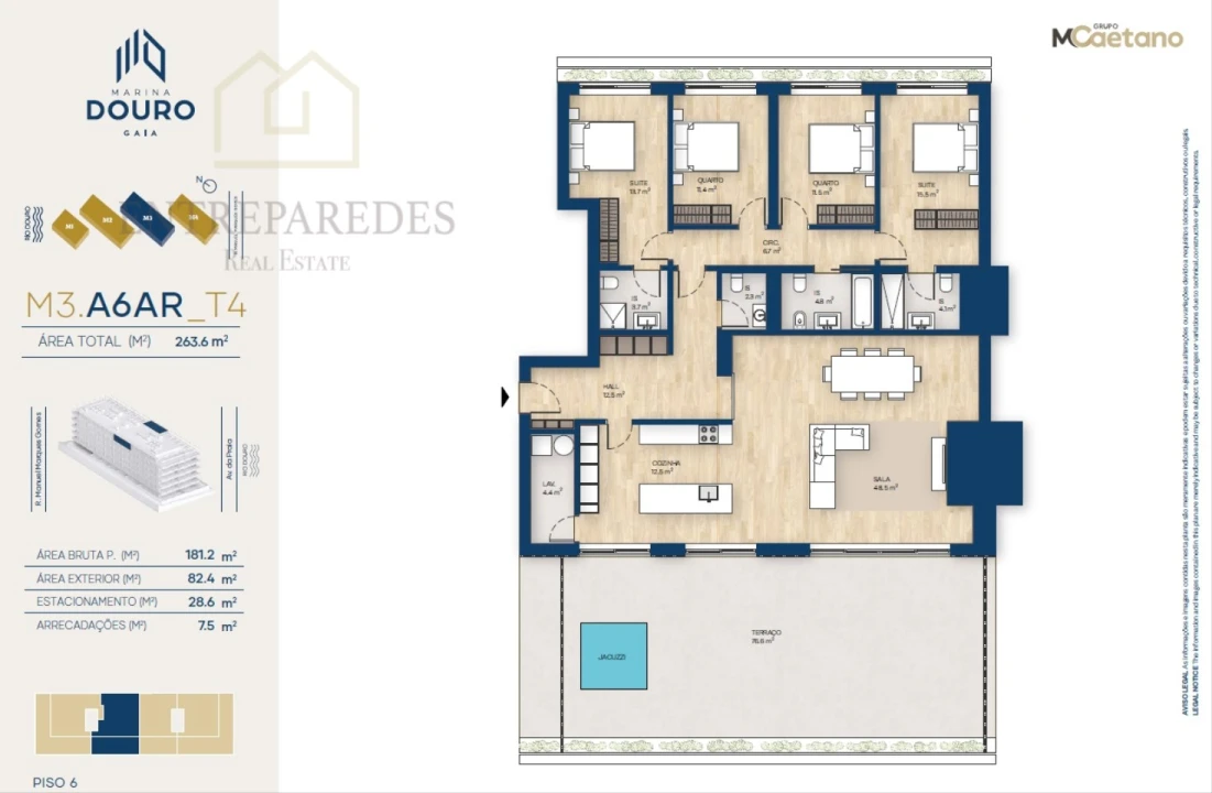 Apartamento T4 para Venda em Santa Marinha e São Pedro da Afurada Foto 57