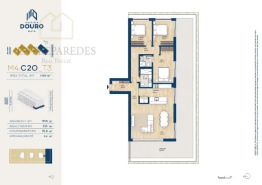 Apartamento T3 para Venda em Canidelo