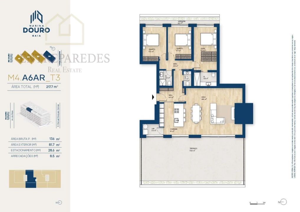 Apartamento T3 para Venda em Canidelo Foto 49