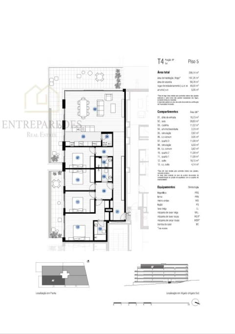 Apartamento T4 para Venda em Canidelo