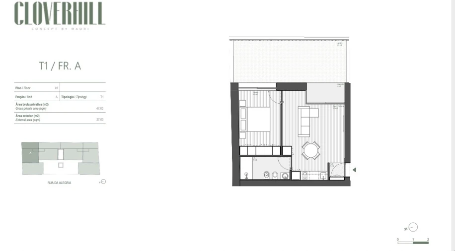 Apartamento T1 para Venda em Bonfim Planta 1