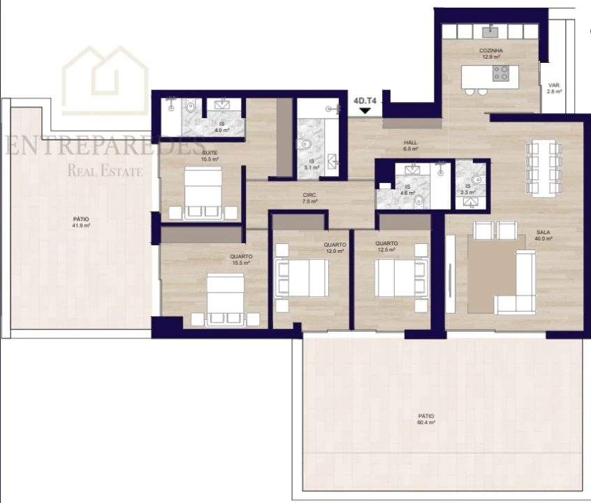 Apartamento T4 para Venda em Matosinhos e Leça da Palmeira Foto 46
