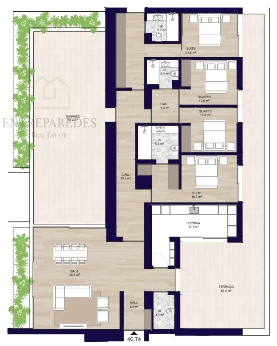 Apartamento T4 para Venda em Matosinhos e Leça da Palmeira Foto 45