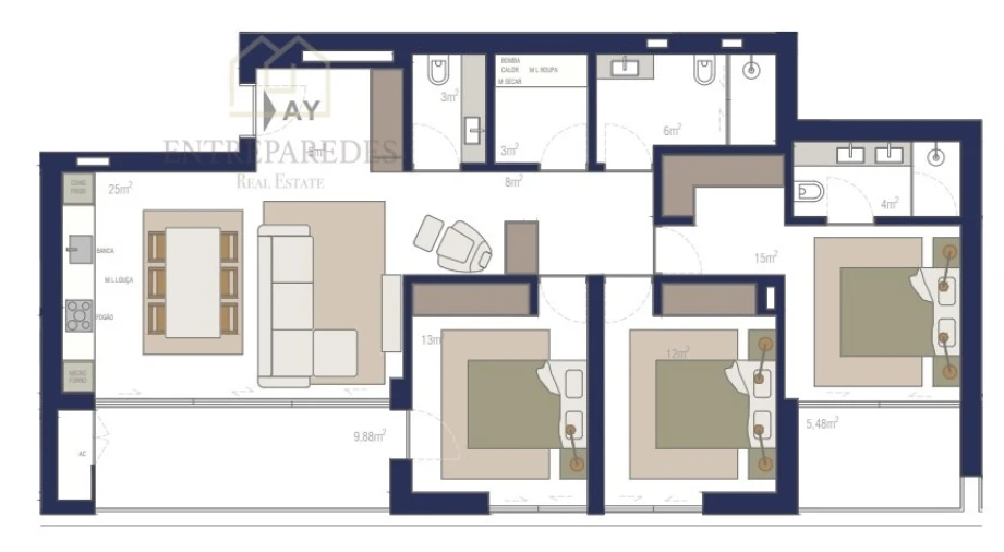 Apartamento T3 para Venda em Matosinhos e Leça da Palmeira Foto 19