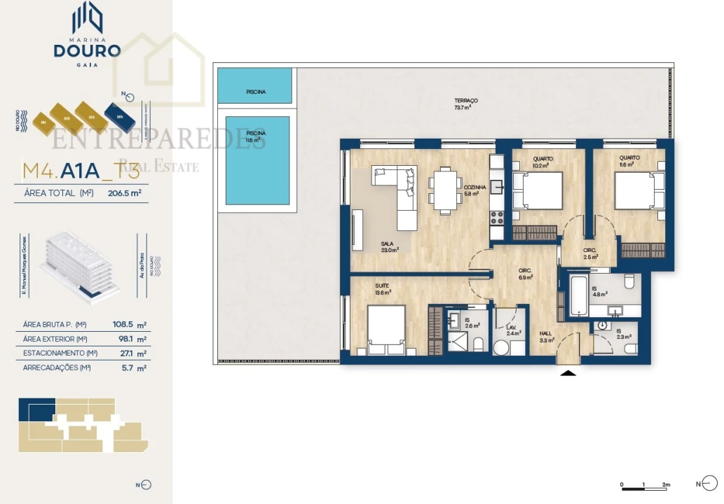 Apartamento T3 para Venda em Canidelo Foto 49