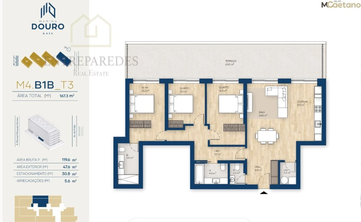 Apartamento T3 para Venda em Canidelo Foto 49
