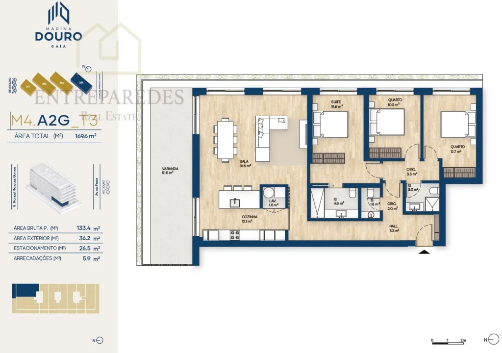 Apartamento T3 para Venda em Canidelo Foto 49
