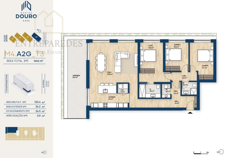Apartamento T3 para Venda em Canidelo Foto 49
