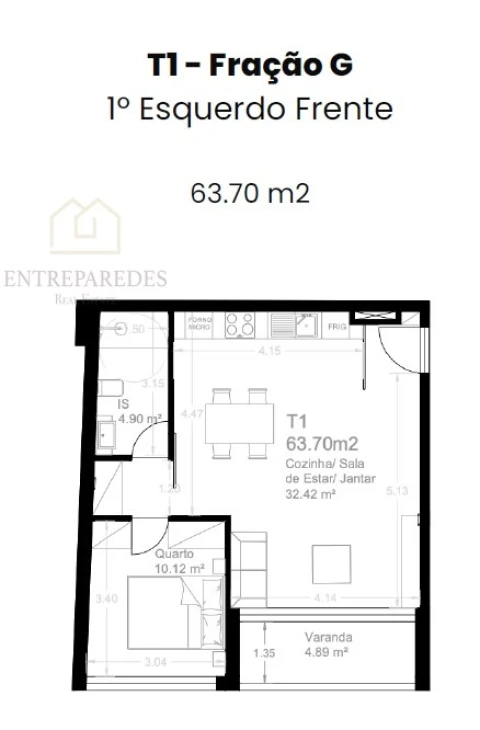 Apartamento T1 para Venda em Custóias, Leça do Balio e Guifões