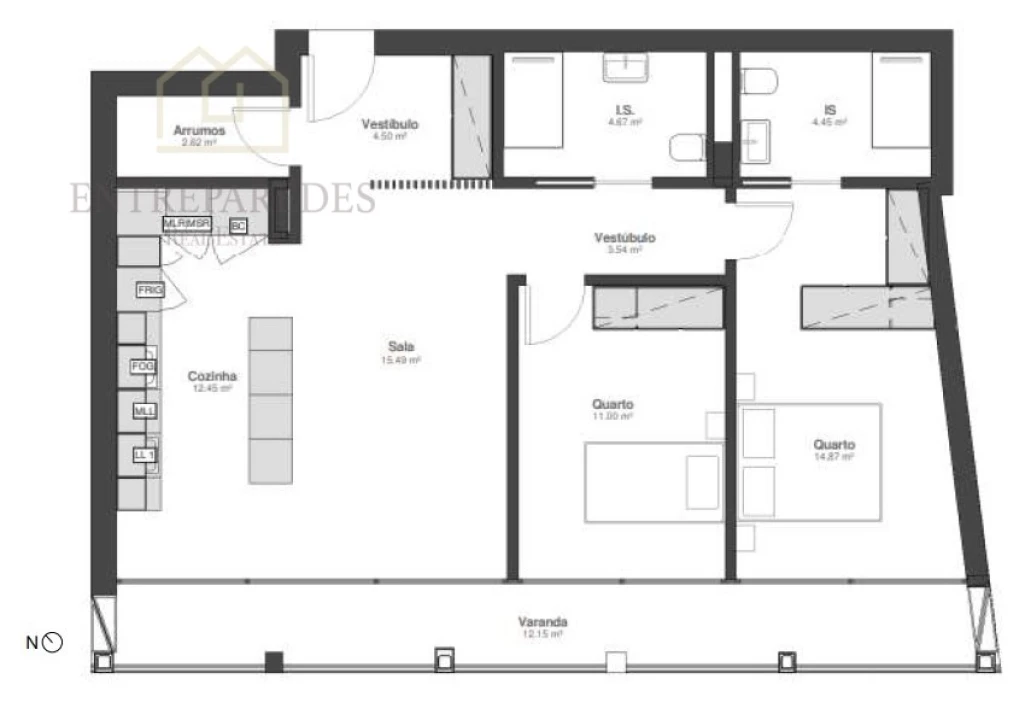 Apartamento T2 para Venda em Matosinhos e Leça da Palmeira Foto 11