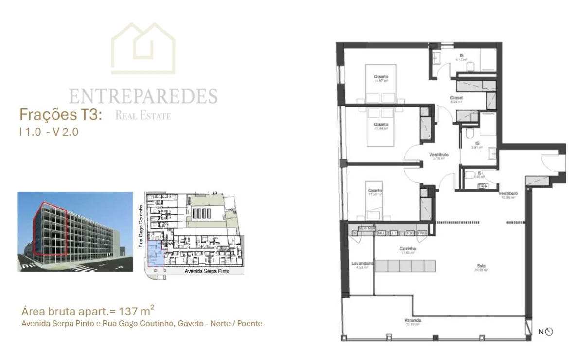 Apartamento T3 para Venda em Matosinhos e Leça da Palmeira Foto 11