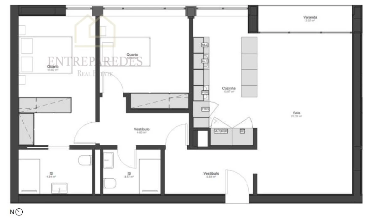 Apartamento T2 para Venda em Matosinhos e Leça da Palmeira Foto 11