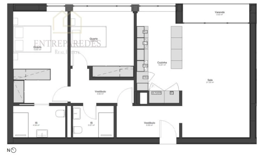 Apartamento T2 para Venda em Matosinhos e Leça da Palmeira Foto 11