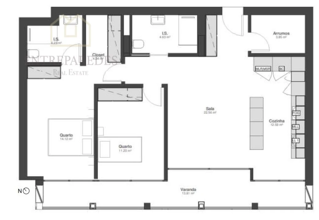 Apartamento T2 para Venda em Matosinhos e Leça da Palmeira Foto 11