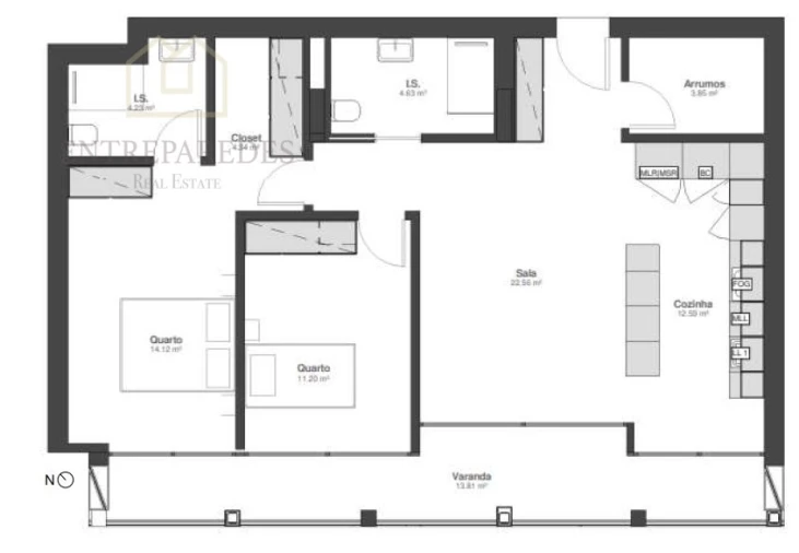 Apartamento T2 para Venda em Matosinhos e Leça da Palmeira Foto 11