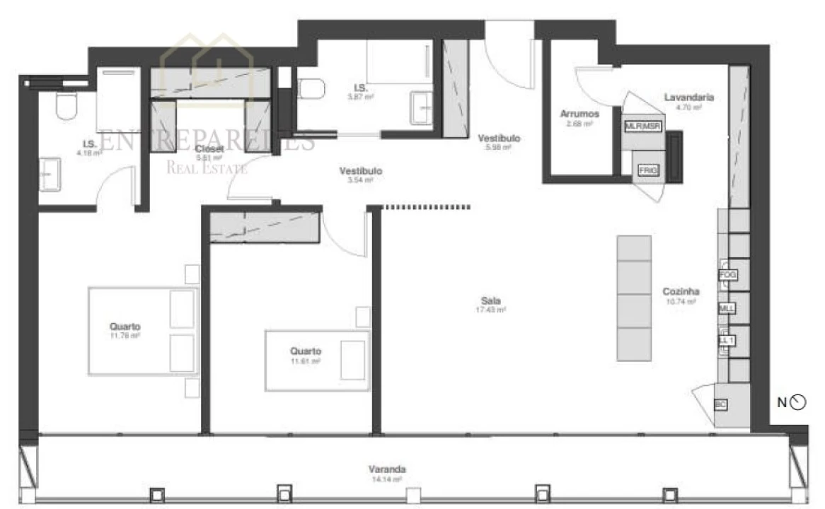 Apartamento T2 para Venda em Matosinhos e Leça da Palmeira Foto 11
