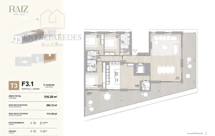 Apartamento T3 para Venda em Ramalde