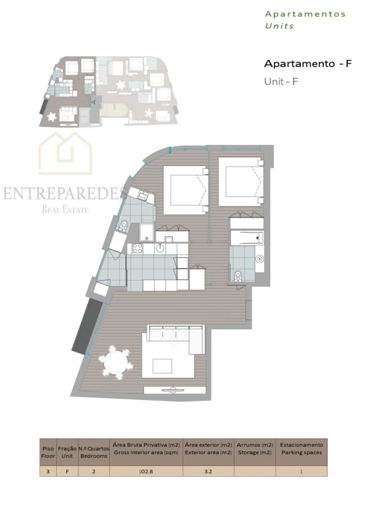 Apartamento T2 para Venda em Mafamude e Vilar do Paraíso Foto 19
