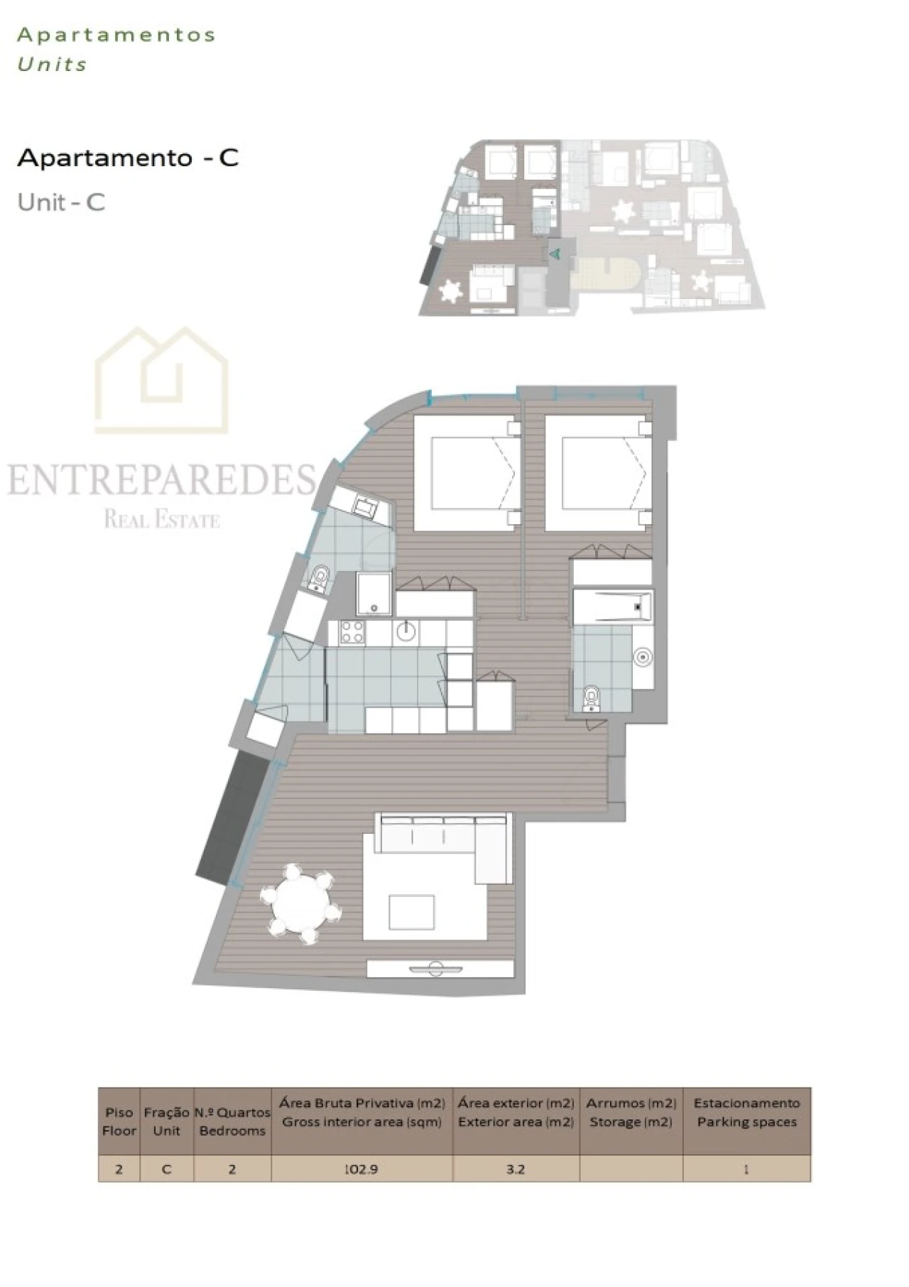 Apartamento T2 para Venda em Mafamude e Vilar do Paraíso Foto 19