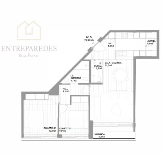 Apartamento T2 para Venda em Vila do Conde Foto 27