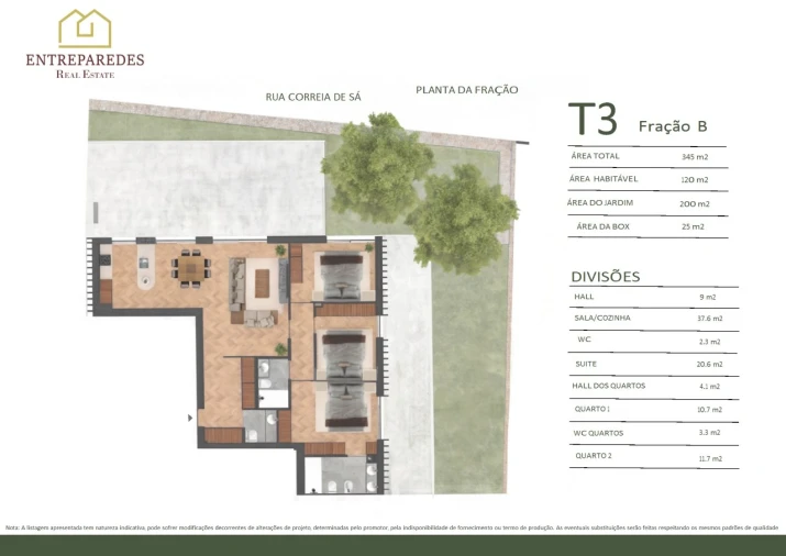 Apartamento T3 para Venda em Lordelo do Ouro e Massarelos Planta 1