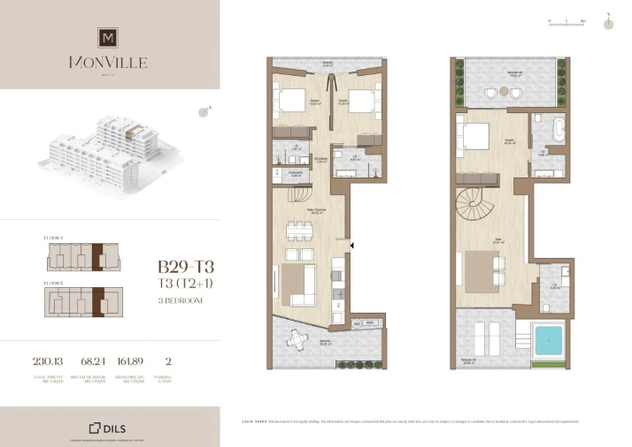 Apartamento T3 para Venda em Montijo e Afonsoeiro Planta 1