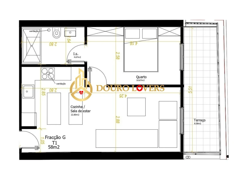 Apartamento T1 para Venda em Paranhos Foto 3