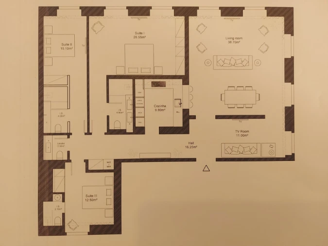 Apartamento T3 para Venda em Santa Maria Maior Planta 1