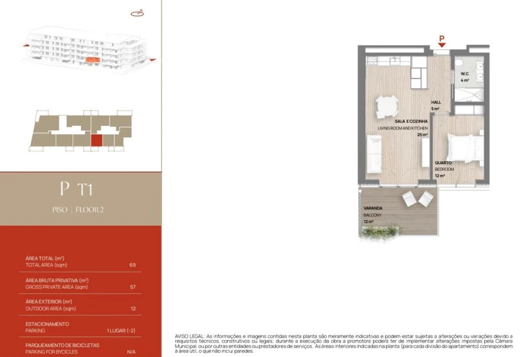 Apartamento T1 para Venda em Canidelo Foto 10
