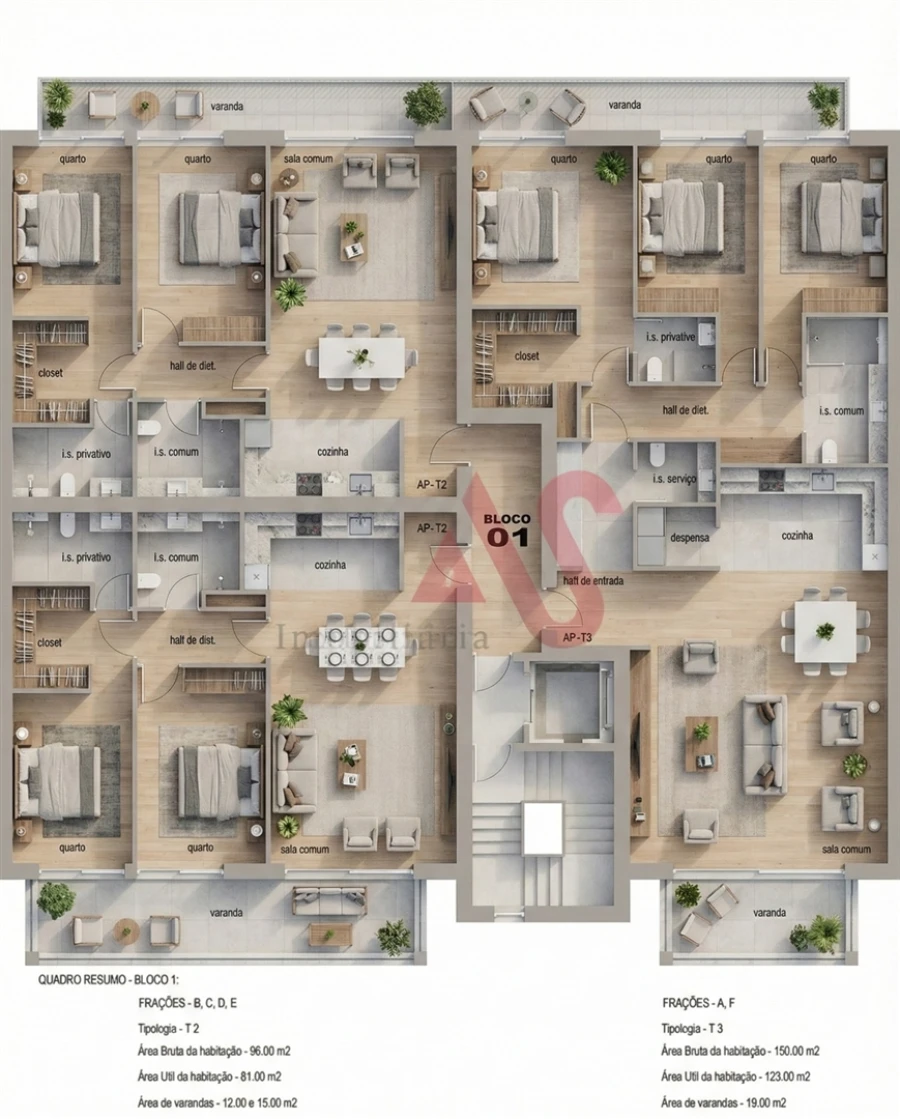 Apartamento T2 para Venda em Infias Foto 15