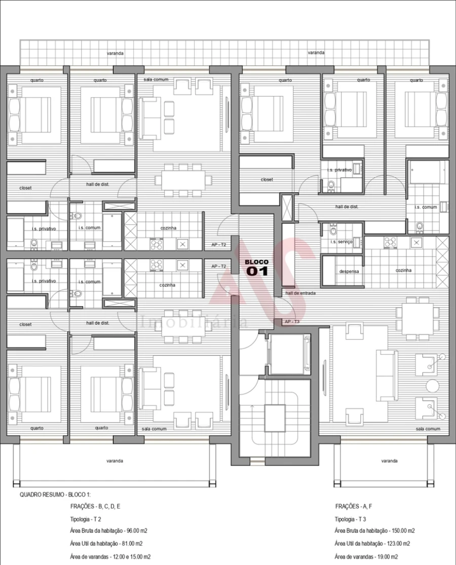 Apartamento T3 para Venda em Infias Foto 13