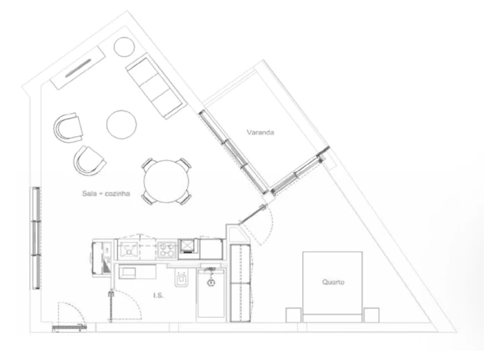 Apartamento T1 para Venda em Cedofeita, Santo Ildefonso, Sé, Miragaia, São Nicolau e Vitória Planta 1
