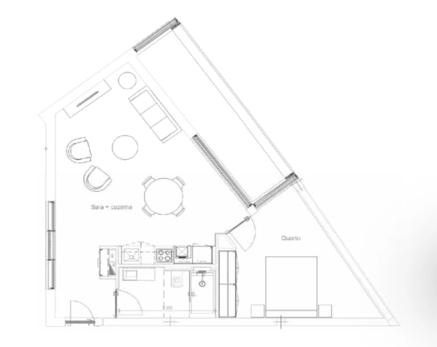 Apartamento T1 para Venda em Cedofeita, Santo Ildefonso, Sé, Miragaia, São Nicolau e Vitória Planta 1