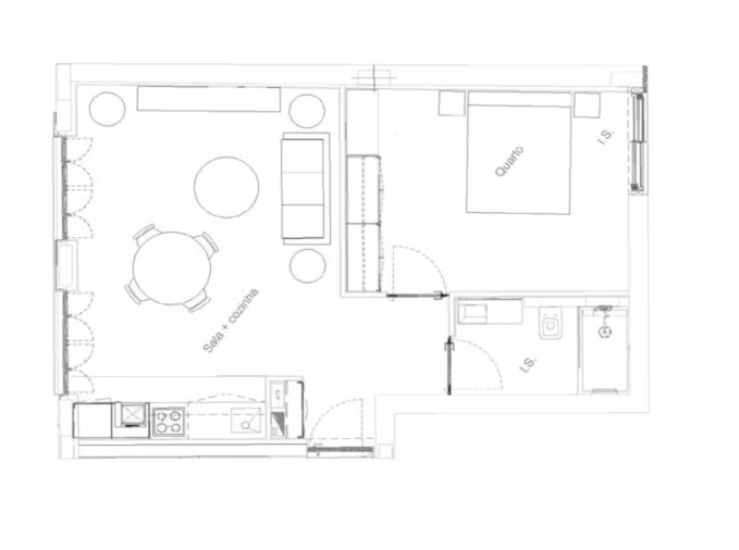 Apartamento T1 para Venda em Cedofeita, Santo Ildefonso, Sé, Miragaia, São Nicolau e Vitória Planta 1