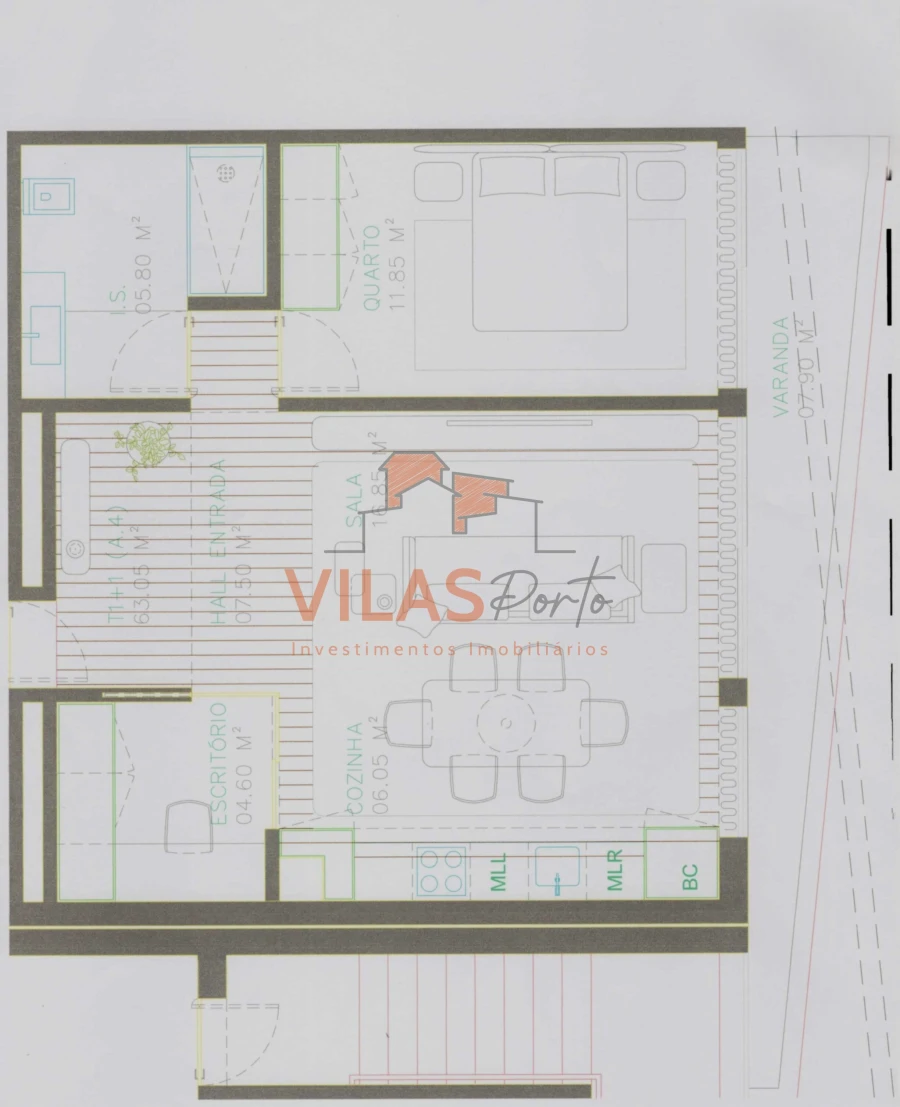 Apartamento T1 para Venda em Paços de Ferreira Foto 18