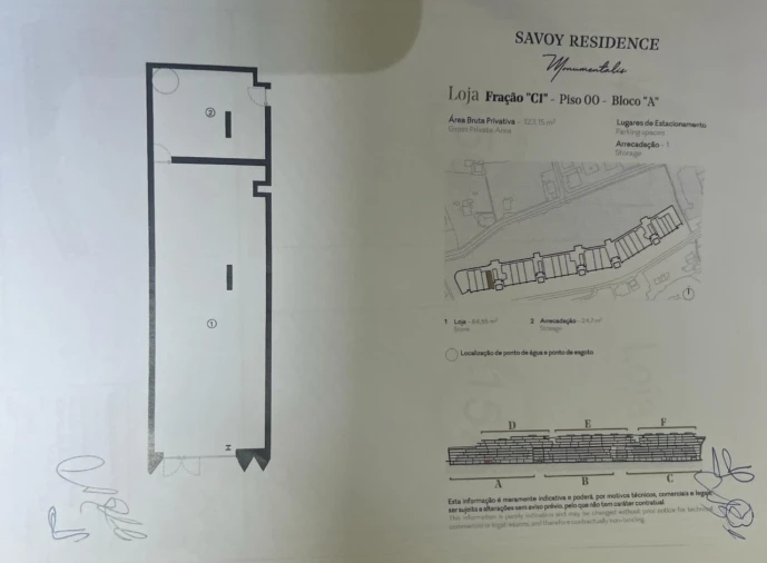 Loja para Arrendamento em São Martinho Planta 1