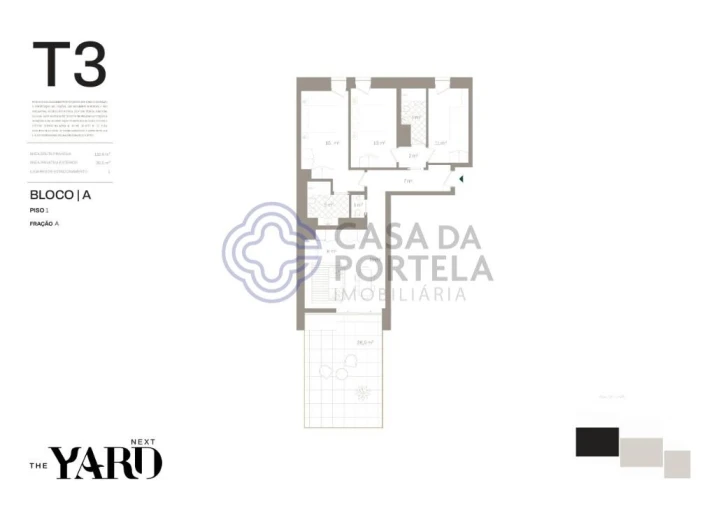 Apartamento T3 para Venda em Santa Marinha e São Pedro da Afurada Planta 1