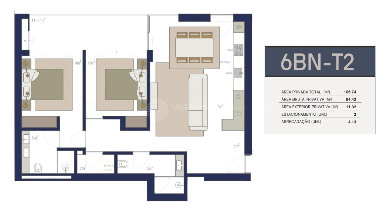 Apartamento T2 para Venda em Matosinhos e Leça da Palmeira Foto 16