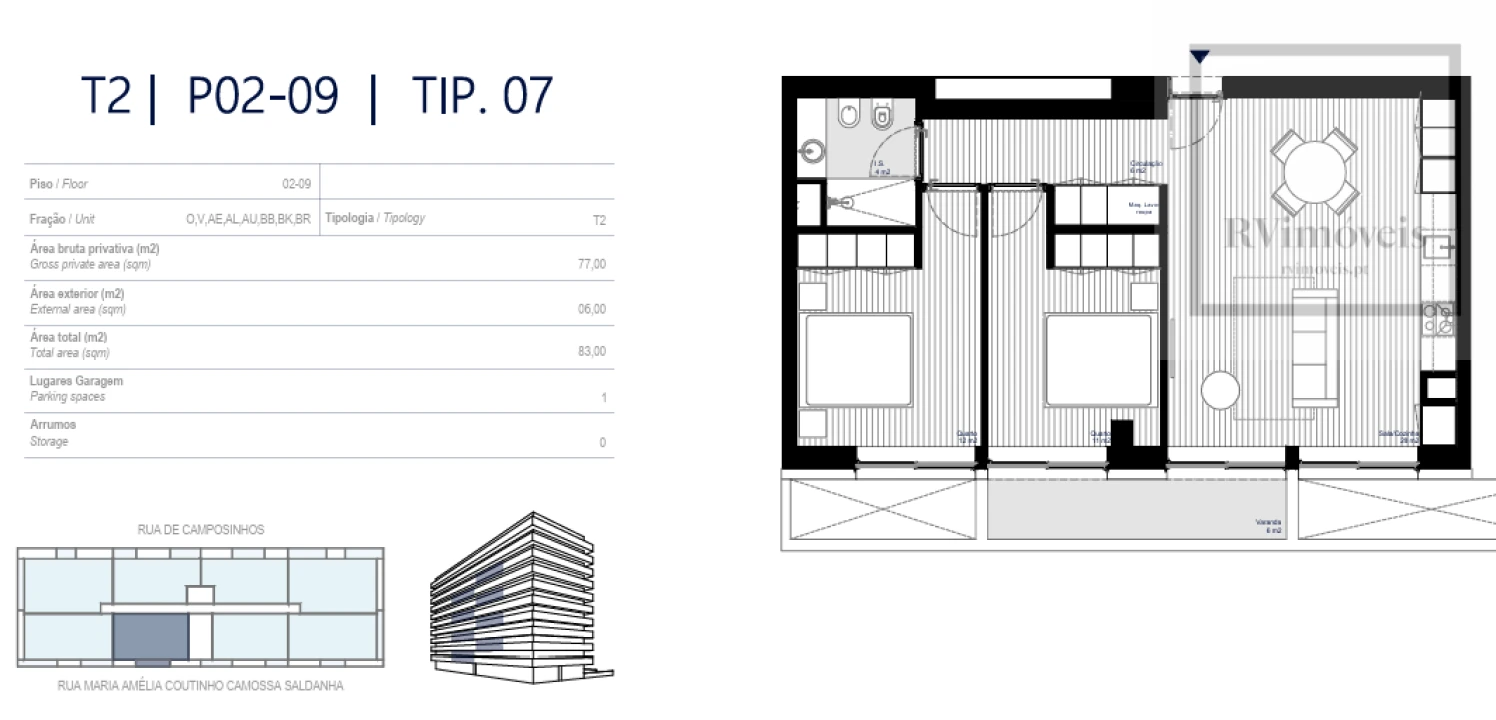 Apartamento T2 para Venda em Matosinhos e Leça da Palmeira Foto 20